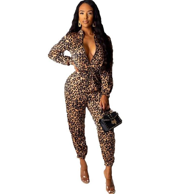 Leopard Print Casual Jumpsuit For Women - LeStyleParfait Kenya