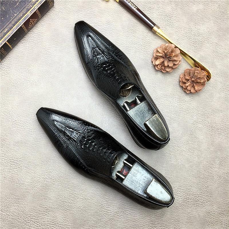 Men Dress Shoes - Basilio Serpentine Pointed Toe Shoes - LeStyleParfait Kenya