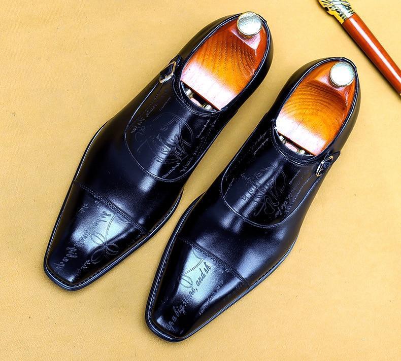 Men Dress Shoes - Cencio Monk Strap Oxford Shoes - LeStyleParfait Kenya