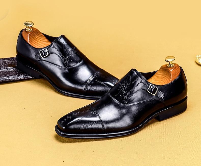 Men Dress Shoes - Cencio Monk Strap Oxford Shoes - LeStyleParfait Kenya