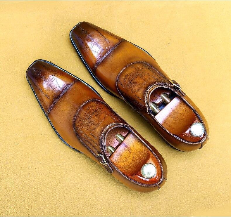 Men Dress Shoes - Cencio Monk Strap Oxford Shoes - LeStyleParfait Kenya