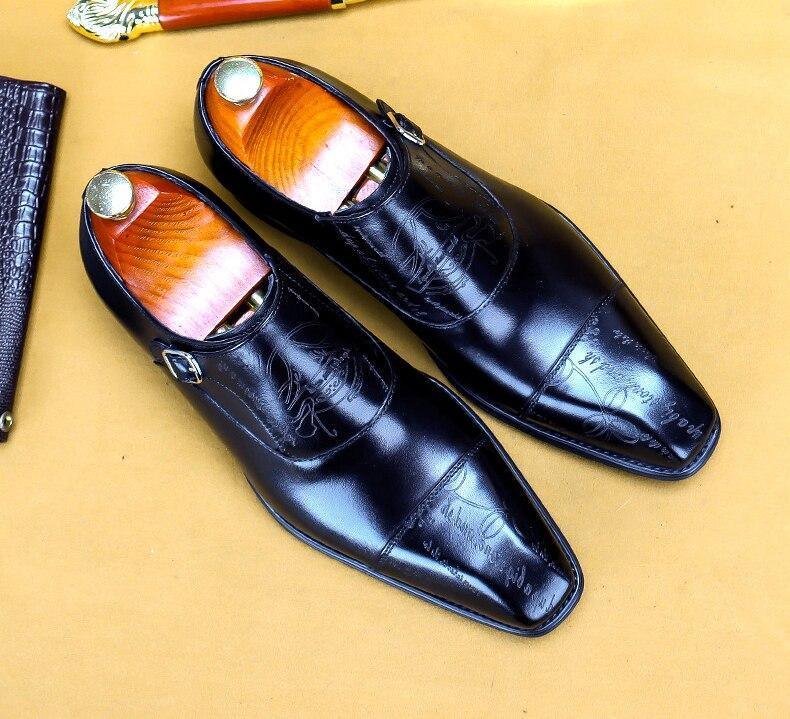 Men Dress Shoes - Cencio Monk Strap Oxford Shoes - LeStyleParfait Kenya