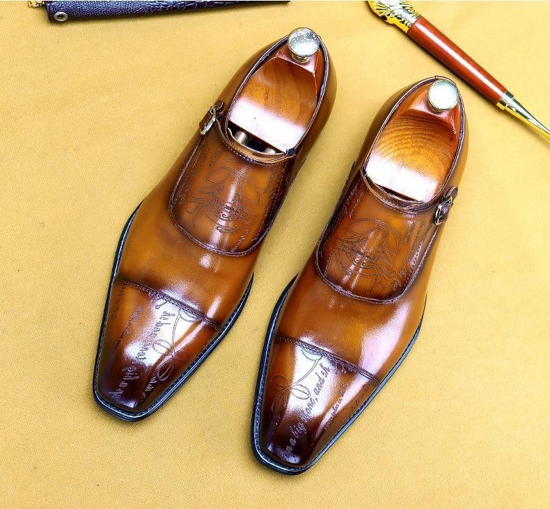 Men Dress Shoes - Cencio Monk Strap Oxford Shoes - LeStyleParfait Kenya