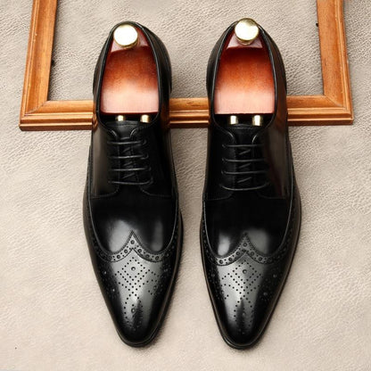 Men Dress Shoes - Edgardo Oxford Leather Shoes - LeStyleParfait Kenya