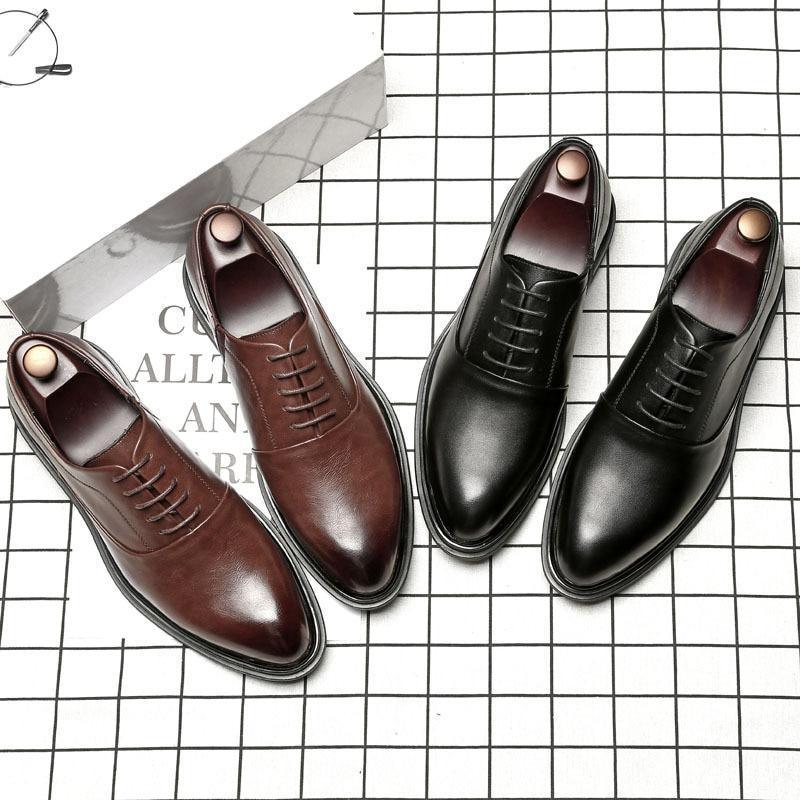 Men Dress Shoes - Ronald Leather Oxford Shoes - LeStyleParfait Kenya