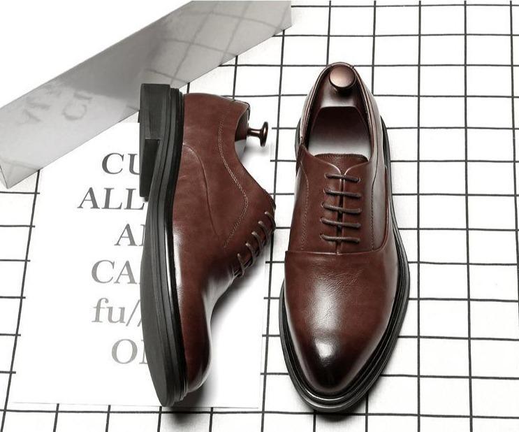 Men Dress Shoes - Ronald Leather Oxford Shoes - LeStyleParfait Kenya