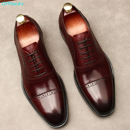 Men Dress Shoes - Russo Luxurious Oxford Shoes - LeStyleParfait Kenya