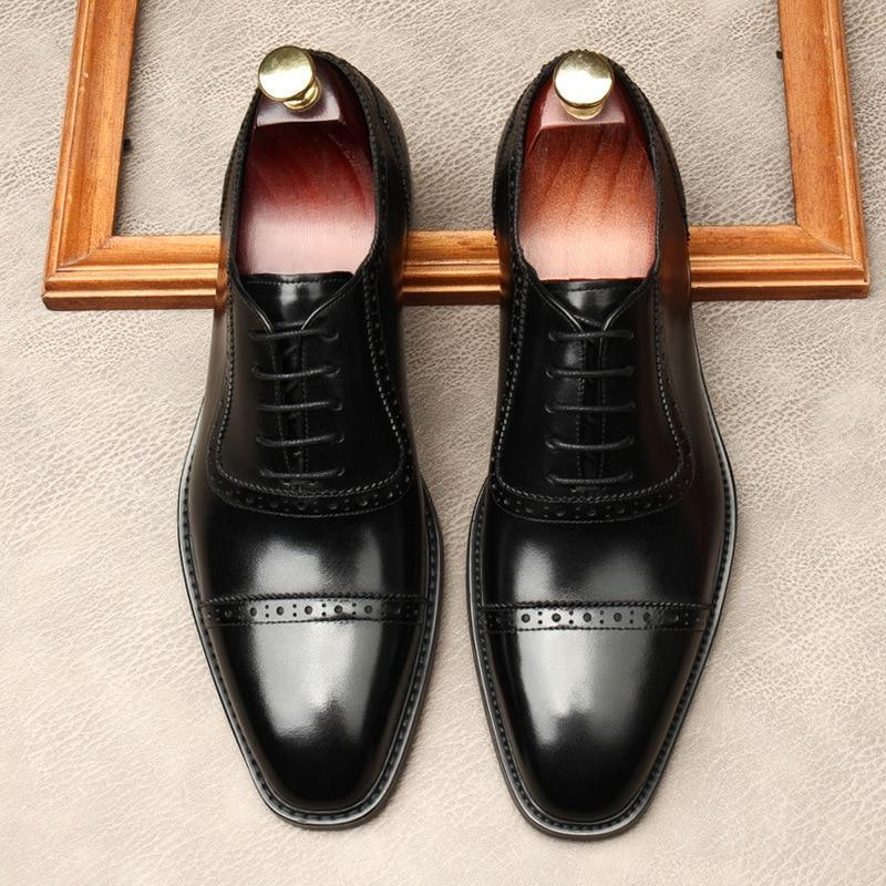 Men Dress Shoes - Russo Luxurious Oxford Shoes - LeStyleParfait Kenya