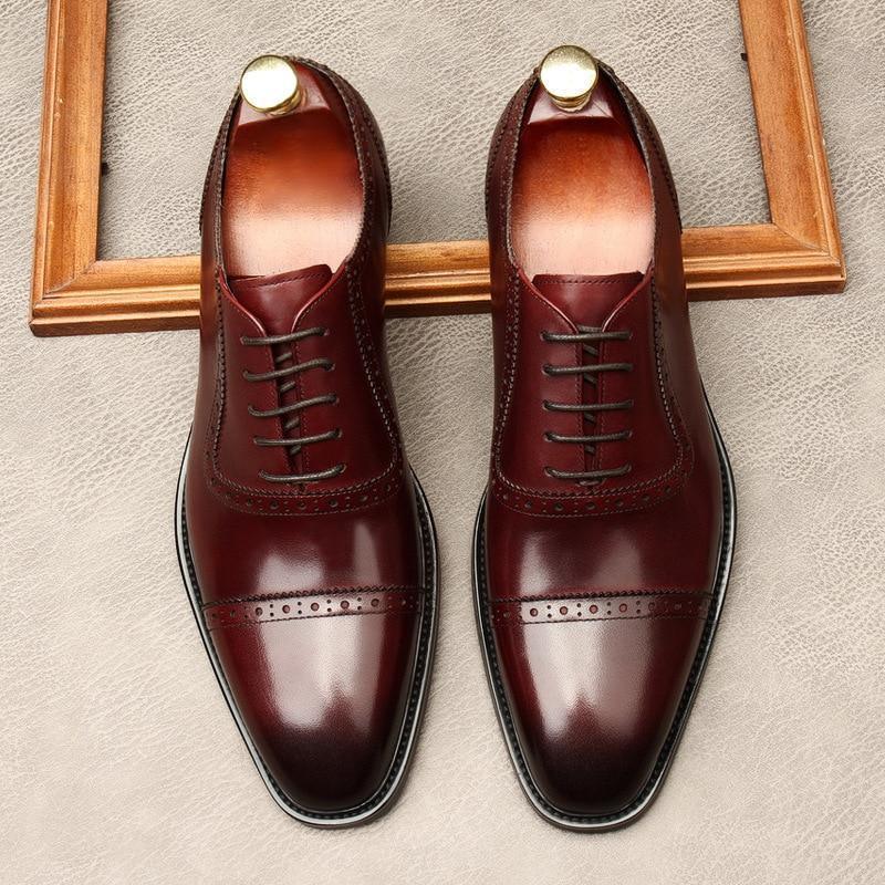 Men Dress Shoes - Russo Luxurious Oxford Shoes - LeStyleParfait Kenya