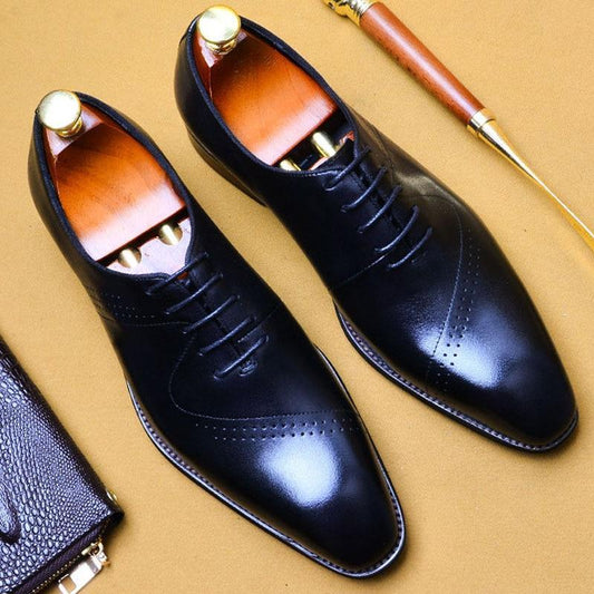 Men Dress Shoes - Salvatore Leather Oxford Shoes - LeStyleParfait Kenya