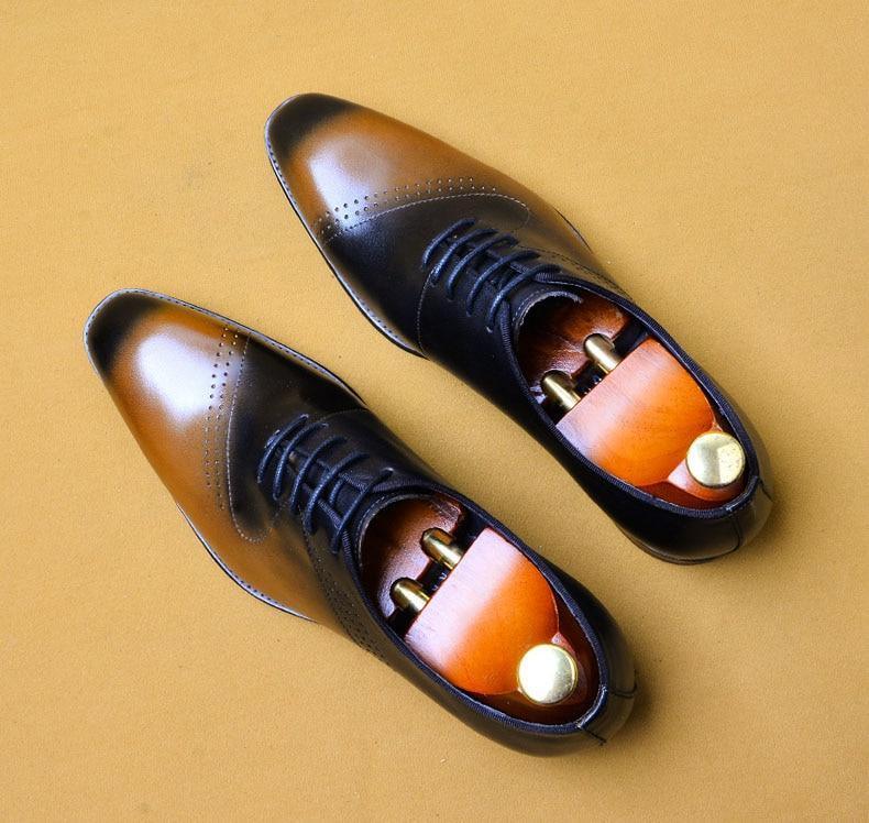 Men Dress Shoes - Salvatore Leather Oxford Shoes - LeStyleParfait Kenya