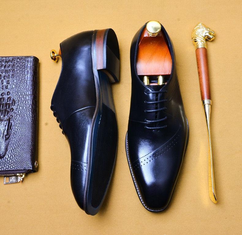 Men Dress Shoes - Salvatore Leather Oxford Shoes - LeStyleParfait Kenya