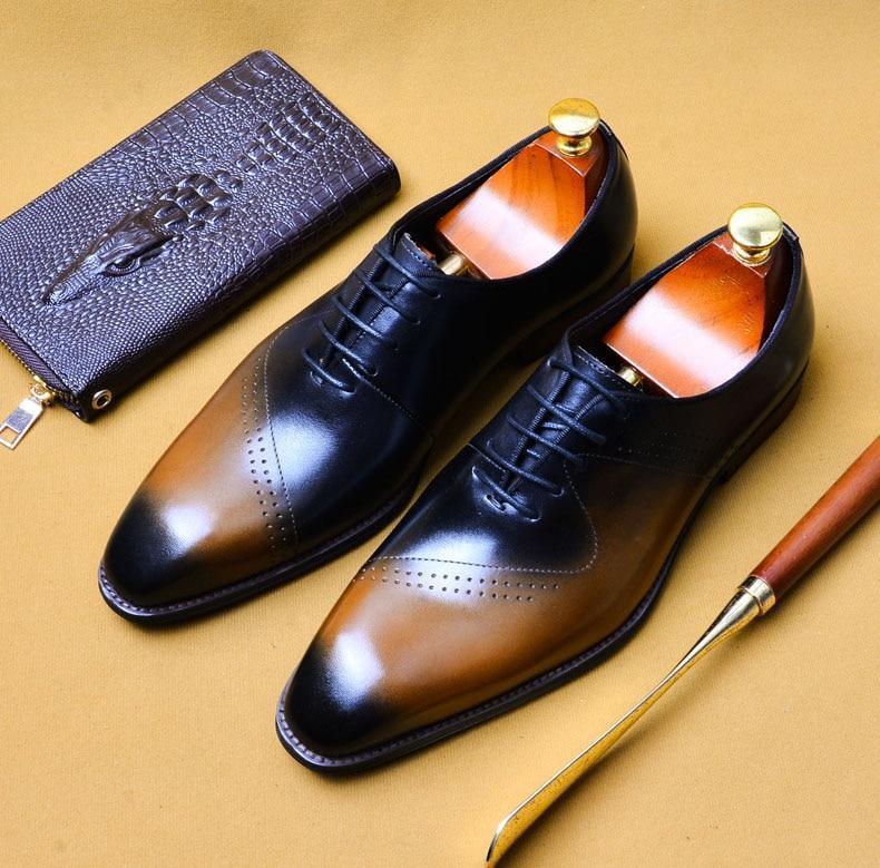 Men Dress Shoes - Salvatore Leather Oxford Shoes - LeStyleParfait Kenya