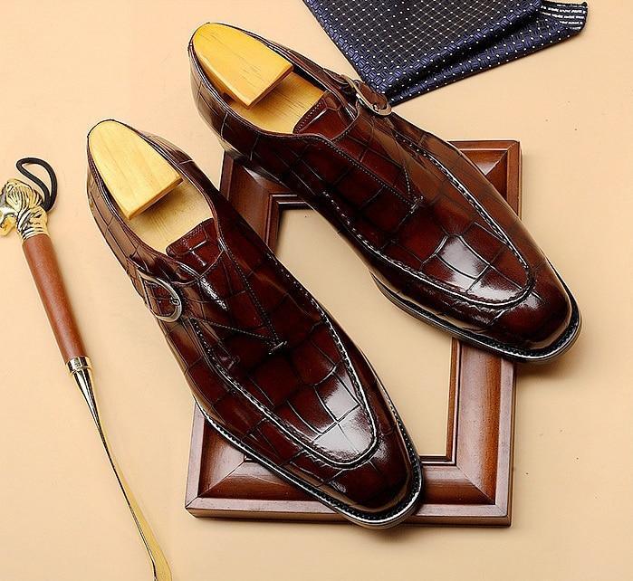 Men Dress Shoes - Teodoro Oxford Monk Strap Shoes - LeStyleParfait Kenya