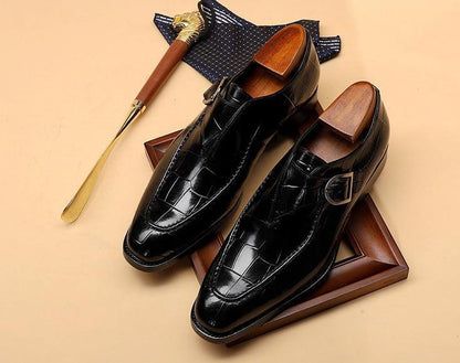 Men Dress Shoes - Teodoro Oxford Monk Strap Shoes - LeStyleParfait Kenya