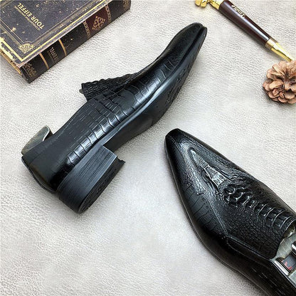 Men Dress Shoes - Ucello Pointed Toe Leather Shoes - LeStyleParfait Kenya