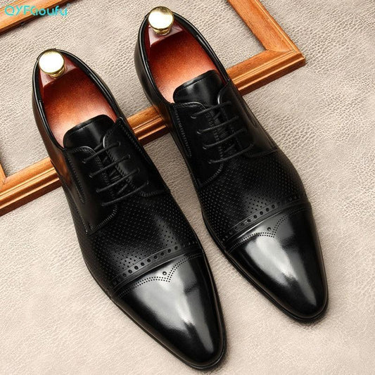 Men Dress Shoes - Ugo Leather Oxford Shoes - LeStyleParfait Kenya