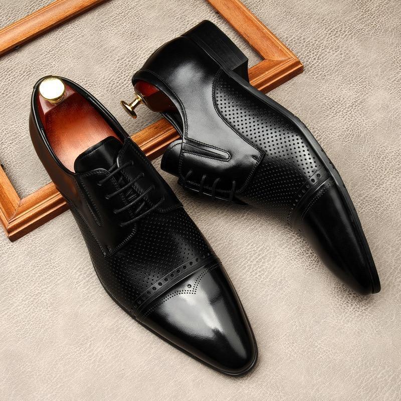 Men Dress Shoes - Ugo Leather Oxford Shoes - LeStyleParfait Kenya