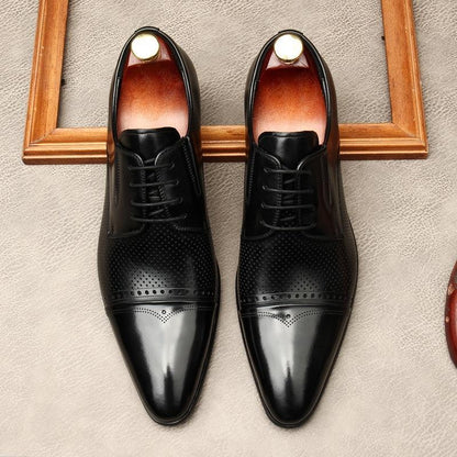 Men Dress Shoes - Ugo Leather Oxford Shoes - LeStyleParfait Kenya