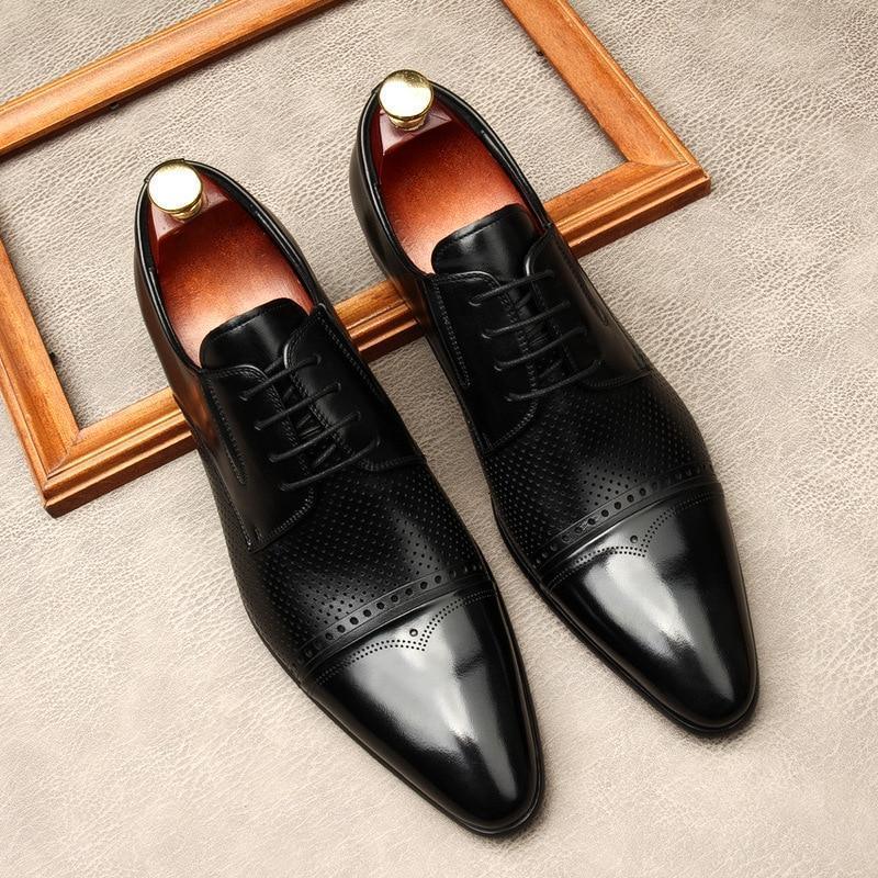 Men Dress Shoes - Ugo Leather Oxford Shoes - LeStyleParfait Kenya