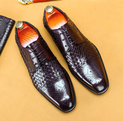 Men Dress Shoes - Urbano Leather Oxford Shoes - LeStyleParfait Kenya