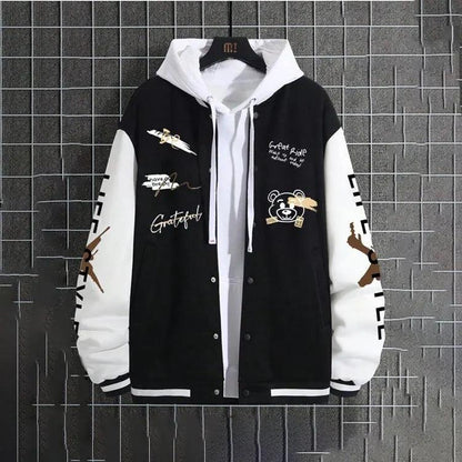 Men's Casual Baseball Jacket - Varsity Jacket - LeStyleParfait