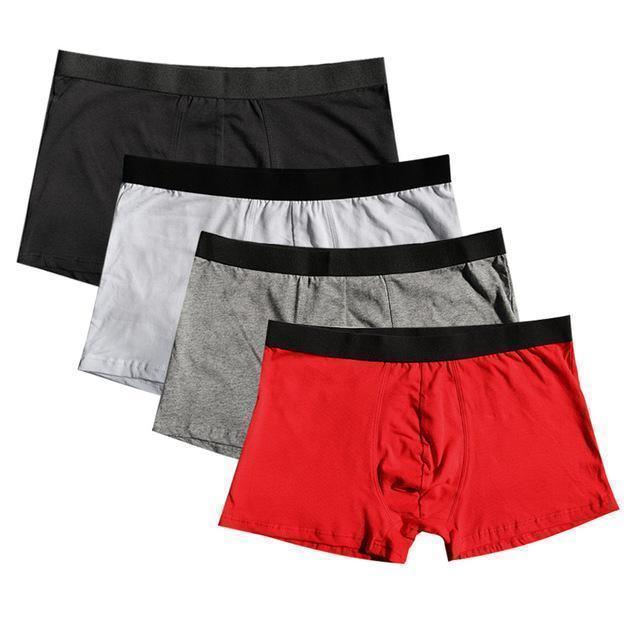 5pcs/lot Cotton Man Underware Panties Boxers Underpants Men Comfort  Shorts,3blk 2red,L