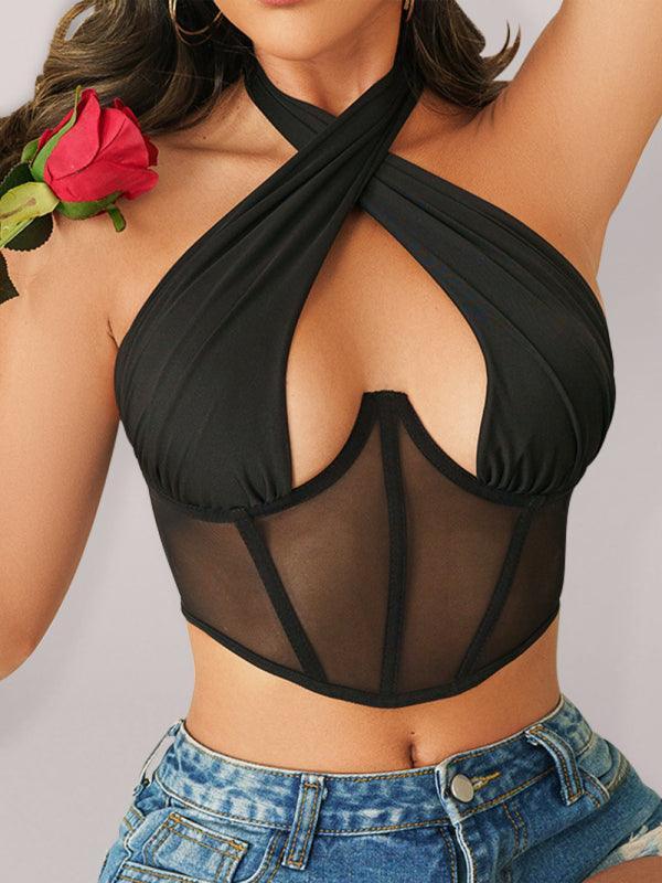 Mesh Strap Sexy Lingerie Top - Bras - LeStyleParfait