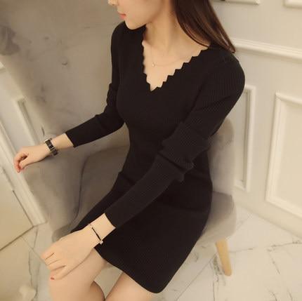 Missy V-Neck Sweater Dress - Dress - LeStyleParfait