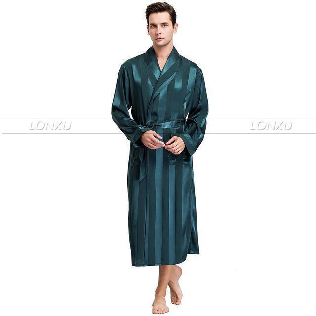 Night Games Men Striped Nightgown - Nightgown - LeStyleParfait