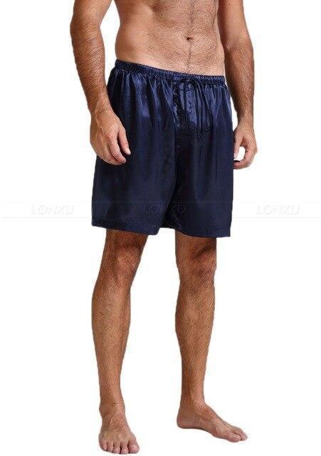 Off Track Men Silk Pajama Shorts - Pajama Shorts - LeStyleParfait