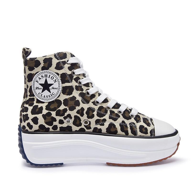 Platform Canvas Sneakers For Women Trainers - LeStyleParfait Kenya