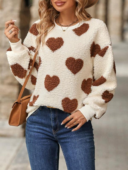 Plush Love Loose Women Sweatshirt - Women Sweatshirt - LeStyleParfait