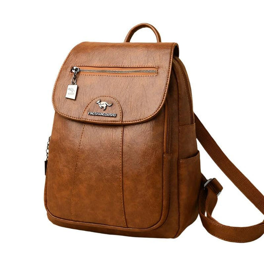 Retro Soft Leather Women's Backpack - LeStyleParfait Kenya