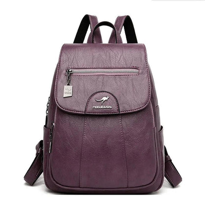 Retro Soft Leather Women's Backpack - LeStyleParfait Kenya