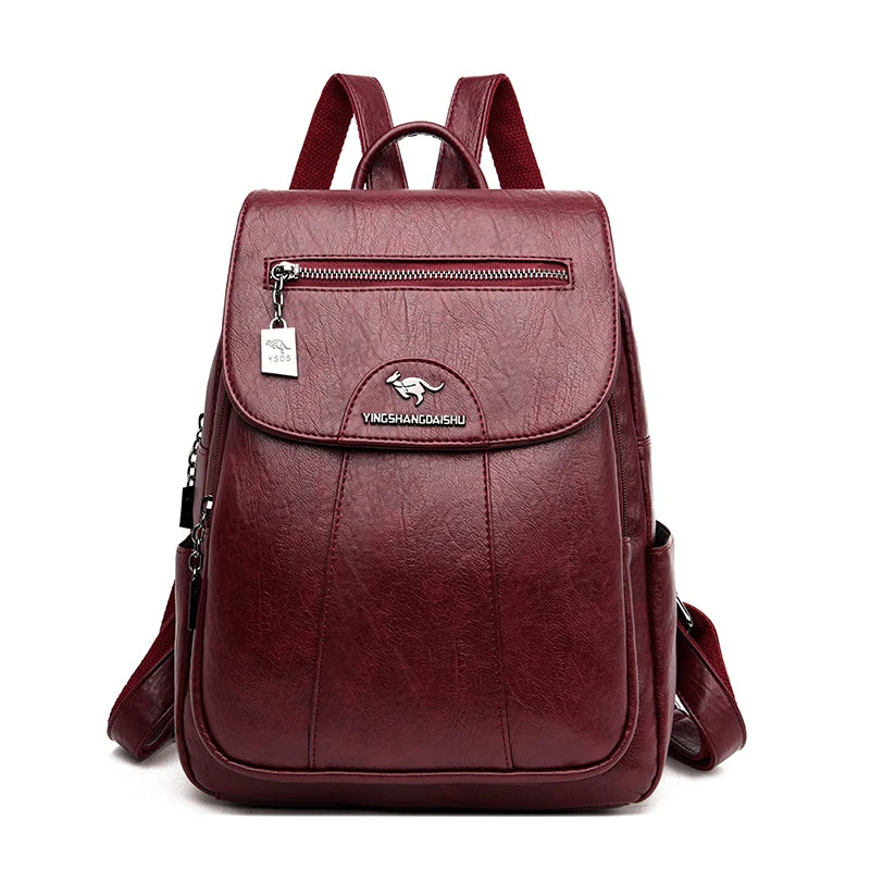 Retro Soft Leather Women's Backpack - LeStyleParfait Kenya