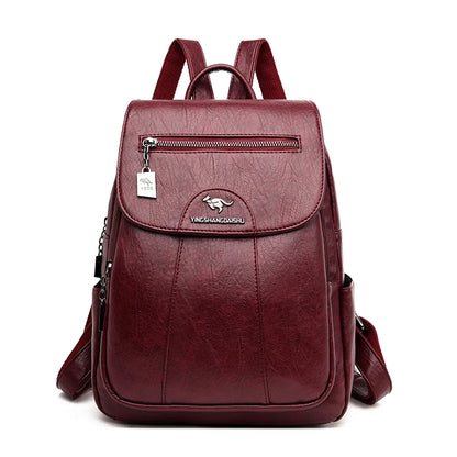 Retro Soft Leather Women's Backpack - LeStyleParfait Kenya