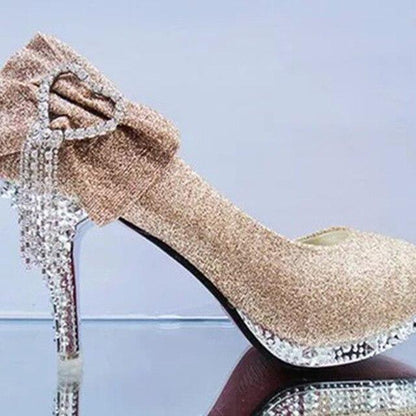 Rhinestone Bowtie Women's Wedding Shoes - Shoes - LeStyleParfait Kenya