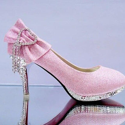 Rhinestone Bowtie Women's Wedding Shoes - Shoes - LeStyleParfait Kenya