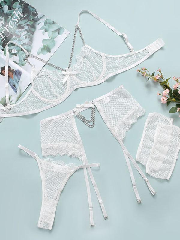 Sexy Lace Mesh Women Lingerie Set - Lingerie Set - LeStyleParfait