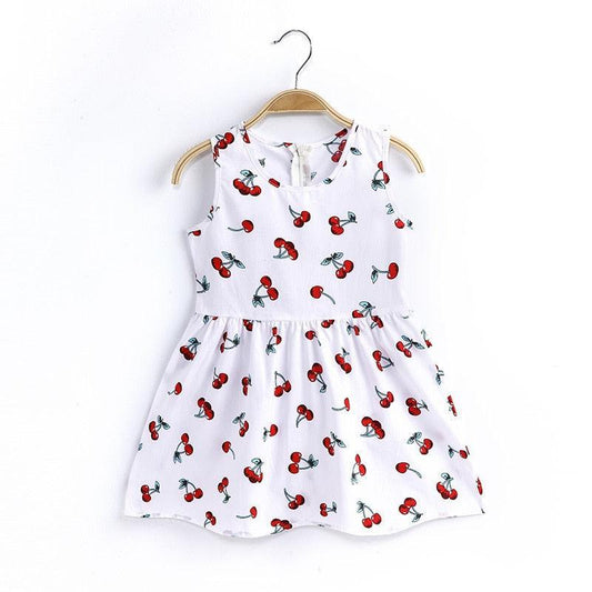 Sleeveless Fruity Print Girls Dresses - Girls Dresses - LeStyleParfait