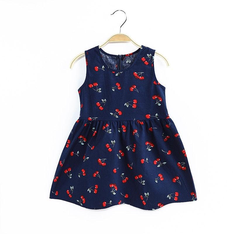 Sleeveless Fruity Print Girls Dresses - Girls Dresses - LeStyleParfait Kenya