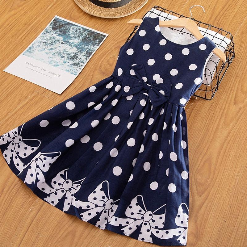 Sleeveless Polka Dots Girls Dresses - Girls Dresses - LeStyleParfait