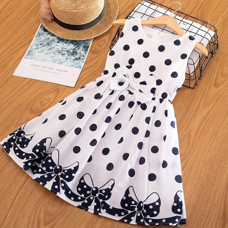 Sleeveless Polka Dots Girls Dresses - Girls Dresses - LeStyleParfait