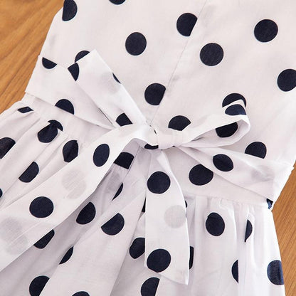 Sleeveless Polka Dots Girls Dresses - Girls Dresses - LeStyleParfait