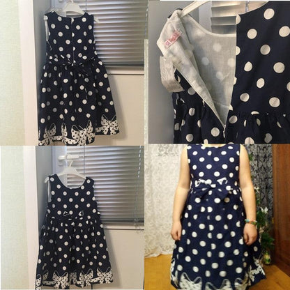 Sleeveless Polka Dots Girls Dresses - Girls Dresses - LeStyleParfait