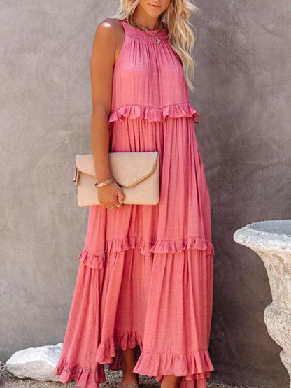 Sleeveless Ruffle Maxi dress - Maxi Dress - LeStyleParfait Kenya