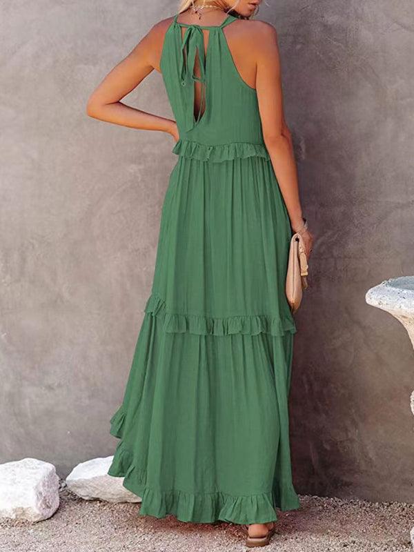 Sleeveless Ruffle Maxi dress - Maxi Dress - LeStyleParfait Kenya