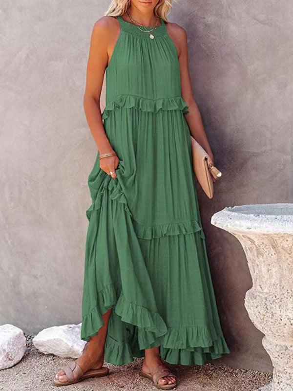 Sleeveless Ruffle Maxi dress - Maxi Dress - LeStyleParfait Kenya