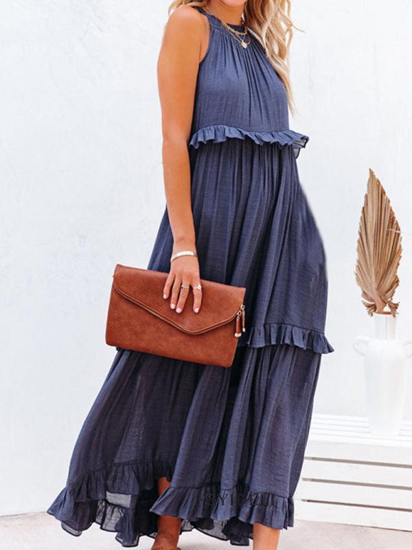 Sleeveless Ruffle Maxi dress - Maxi Dress - LeStyleParfait Kenya